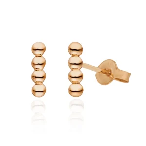 Ohrstecker 4 Kugel, 14 Karat Rosegold-LEAF Online