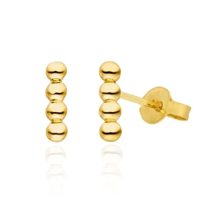 Ohrstecker 4 Kugel, 14 Karat Gelbgold-LEAF Clearance