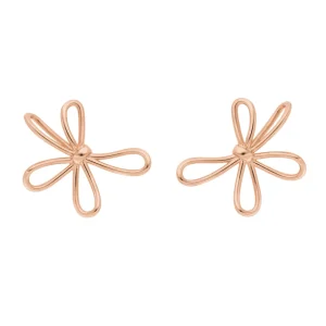 Ohrstecker Blossom, groß, 18 K Rosegold vergoldet-LEAF Online