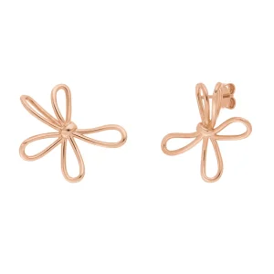 Ohrstecker Blossom, groß, 18 K Rosegold vergoldet-LEAF Online