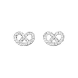 Ohrstecker Brezn mit Zirkonia, 925 Sterlingsilber-LEAF Online
