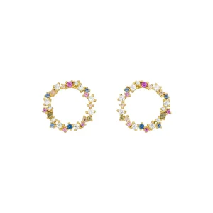Ohrstecker CANDY, 18 K Gelbgold vergoldet-LEAF Fashion