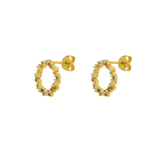 Ohrstecker CANDY, 18 K Gelbgold vergoldet-LEAF Fashion