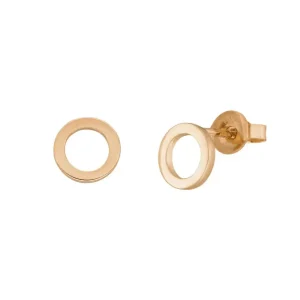 Ohrstecker Circle, 14 Karat Rosegold-LEAF Clearance