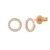 Ohrstecker Circle mit Diamanten, 18 Karat Rosegold-LEAF Best