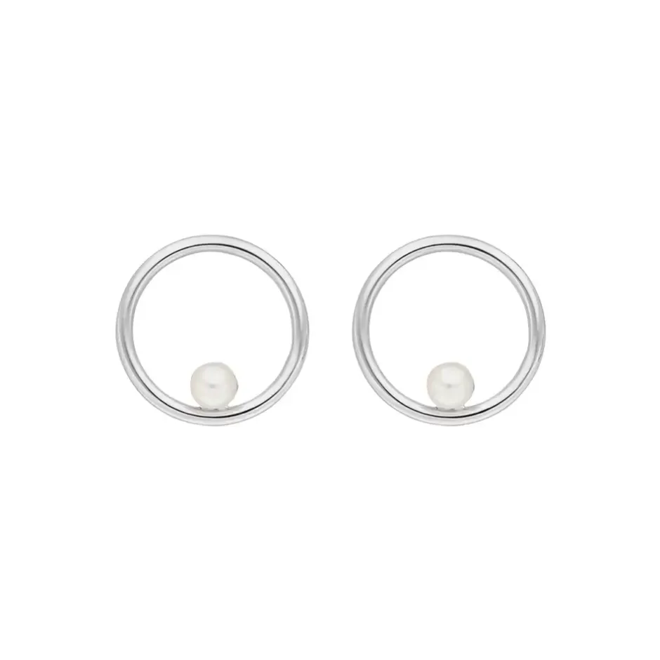 ohrstecker_circle_mit_per_1.webp Ohrstecker Circle mit Perle, 925 Sterlingsilber-LEAF New