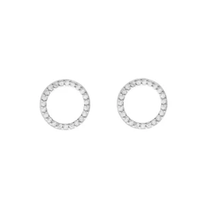 Ohrstecker Circle Of Life mit Zirkonia, 925 Sterlingsilber-LEAF Clearance