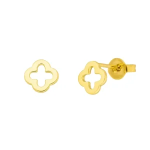 Ohrstecker Clover, 14 Karat Gelbgold-LEAF Best