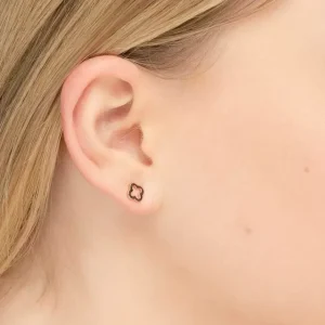 Ohrstecker Clover, 14 Karat Rosegold-LEAF Fashion