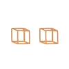 Ohrstecker Cube matt, 18 K Rosegold vergoldet-LEAF Fashion