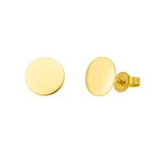 Ohrstecker Disc 8 mm, 14 Karat Gelbgold-LEAF Outlet
