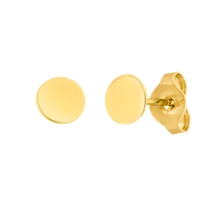 Ohrstecker Disc 5 mm, 14 Karat Gelbgold-LEAF Online