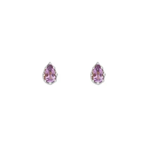 Ohrstecker Drop, Amethyst, 925 Sterlingsilber-LEAF New