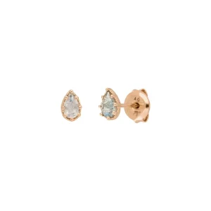 Ohrstecker Drop, Labradorit, 18 K Rosegold vergoldet-LEAF Online