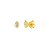 Ohrstecker Drop, Prehnit, 18 K Gelbgold vergoldet-LEAF Clearance