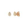 Ohrstecker Drop, Prehnit, 18 K Rosegold vergoldet-LEAF Best