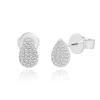 Ohrstecker Drops mit Diamanten, 18 Karat-LEAF Sale