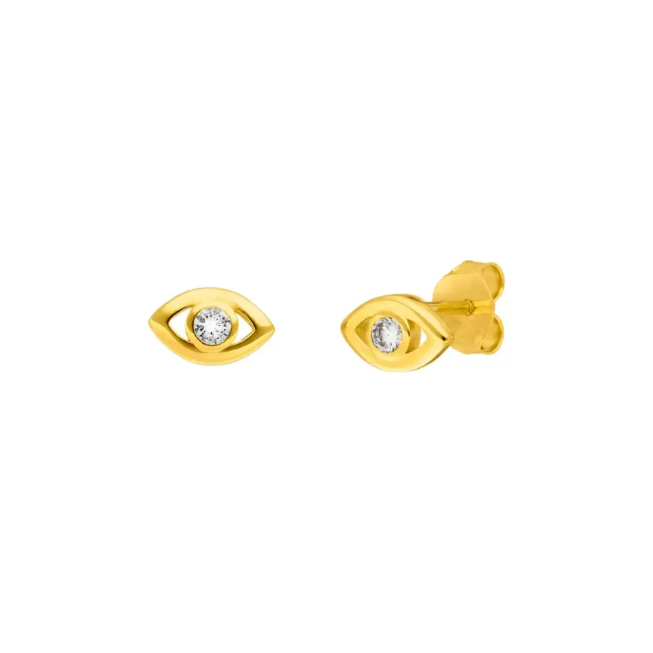 ohrstecker_evil_eye__k_ge_0.webp Ohrstecker EVIL EYE, 18 K Gelbgold vergoldet-LEAF Best