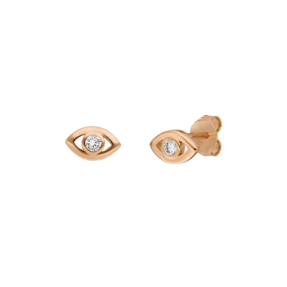 ohrstecker_evil_eye__k_ro_0.webp Ohrstecker EVIL EYE, 18 K Rosegold vergoldet-LEAF Hot