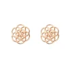 Ohrstecker Flower of Life, 18K Rosegold vergoldet-LEAF Sale