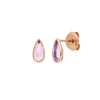 Ohrstecker Gem Drop, Amethyst, 18 K Rosegold vergoldet-LEAF New