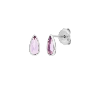 Ohrstecker Gem Drop, Amethyst, 925 Sterlingsilber-LEAF Hot