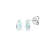 Ohrstecker Gem Drop, Aqua Chalzedon, 925 Sterlingsilber-LEAF Sale