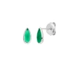 Ohrstecker Gem Drop, Grüner Achat, 925 Sterlingsilber-LEAF Best
