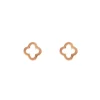 Ohrstecker MINI Clover, 18 K Rosegold vergoldet-LEAF New