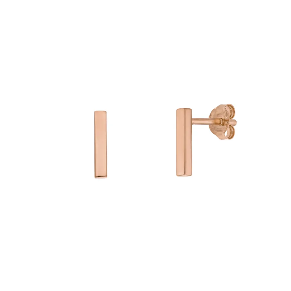 ohrstecker_mini_stab__k_r_0.webp Ohrstecker MINI, Stab, 18 K Rosegold vergoldet-LEAF Fashion