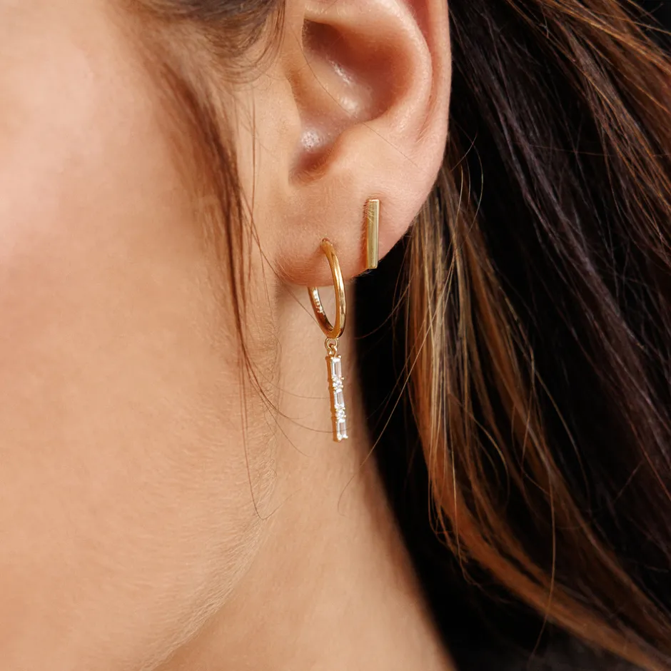 ohrstecker_mini_stab__k_r_1.webp Ohrstecker MINI, Stab, 18 K Rosegold vergoldet-LEAF Fashion
