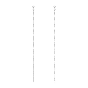 Ohrstecker MY FIRST DIAMOND, ball chain, 14 Karat Weißgold-LEAF Discount