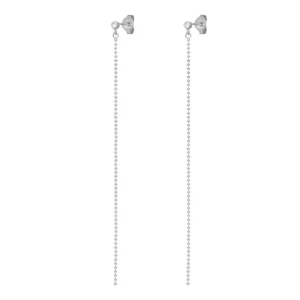 Ohrstecker MY FIRST DIAMOND, ball chain, 14 Karat Weißgold-LEAF Discount