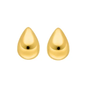 Ohrstecker One Drop, 18 K Gelbgold vergoldet-LEAF New