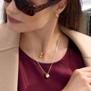 Ohrstecker One Drop, 18 K Rosegold vergoldet-LEAF Hot