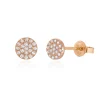 Ohrstecker Pavé mit Diamanten, 18 Karat Rosegold-LEAF Fashion