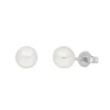 Ohrstecker Perle, 6mm, 14 Karat Weißgold-LEAF Sale