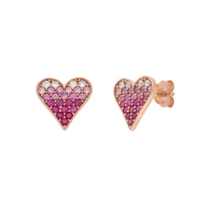 Ohrstecker Pink Valentine, 18 K Rosegold vergoldet-LEAF Online