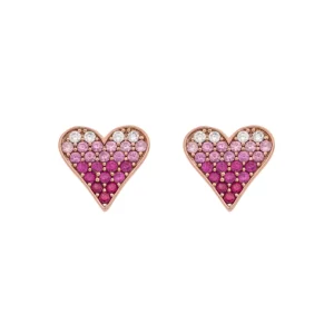Ohrstecker Pink Valentine, 18 K Rosegold vergoldet-LEAF Online