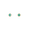 Ohrstecker Pure Amazonit, 3mm, 18 K Rosegold vergoldet-LEAF Best