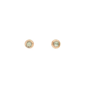 Ohrstecker Pure Labradorit, 3mm, 18 K Rosegold vergoldet-LEAF Hot