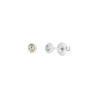 Ohrstecker Pure Labradorit, 3mm, 925 Sterlingsilber-LEAF Best