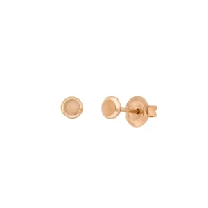 Ohrstecker Pure Peach Mondstein, 3mm, 18 K Rosegold vergoldet-LEAF Fashion