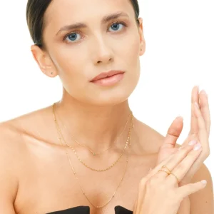 Ohrstecker Smaragd, 14 Karat Rosegold-LEAF Hot