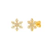 Ohrstecker Snowflake, 18 K Gelbgold vergoldet-LEAF Clearance