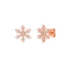 Ohrstecker Snowflake, 18 K Rosegold vergoldet-LEAF Clearance