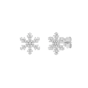 Ohrstecker Snowflake, 925 Sterlingsilber-LEAF Online