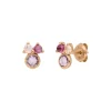Ohrstecker Three Gems, Amethyst, 18 K Rosegold vergoldet-LEAF New