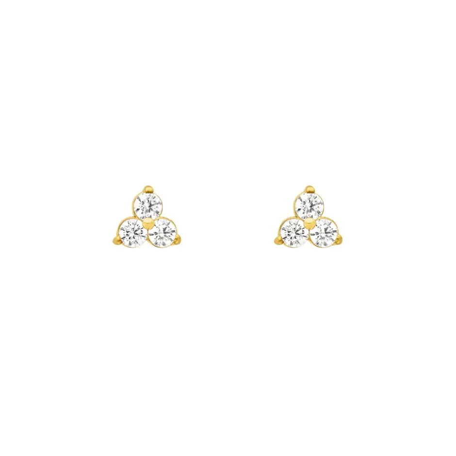ohrstecker_triple_zirkoni_1-1.webp Ohrstecker Triple Zirkonia, 18 K Gelbgold vergoldet-LEAF New