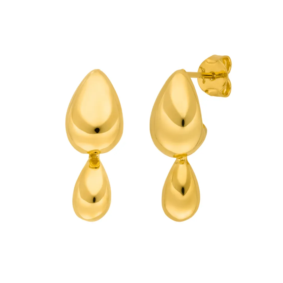 ohrstecker_two_drops__k_g_1.webp Ohrstecker Two Drops, 18 K Gelbgold vergoldet-LEAF Sale
